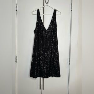 Black Sequinned Party Dress H&M